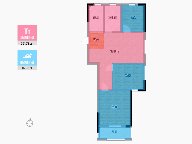 浙江省-嘉兴市-旭弘春熙苑-64.57-户型库-动静分区