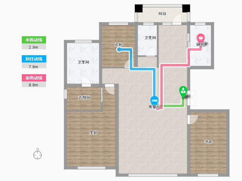 黑龙江省-哈尔滨市-磐石・金江悦-142.27-户型库-动静线