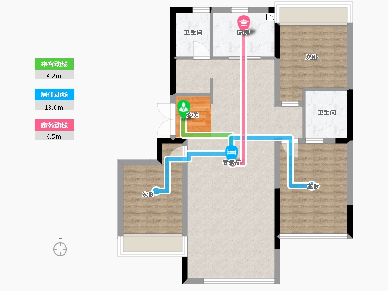 吉林省-长春市-保利时光印象-93.01-户型库-动静线