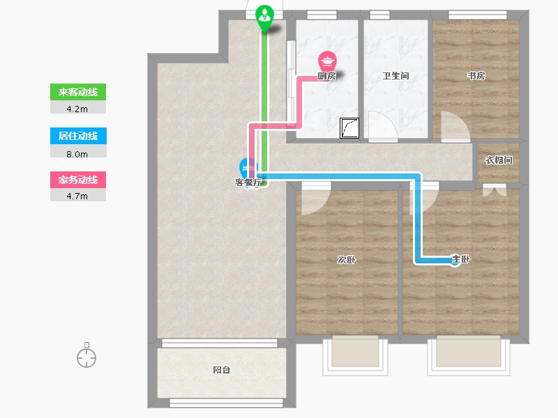 黑龙江省-哈尔滨市-华润置地悦府-80.88-户型库-动静线