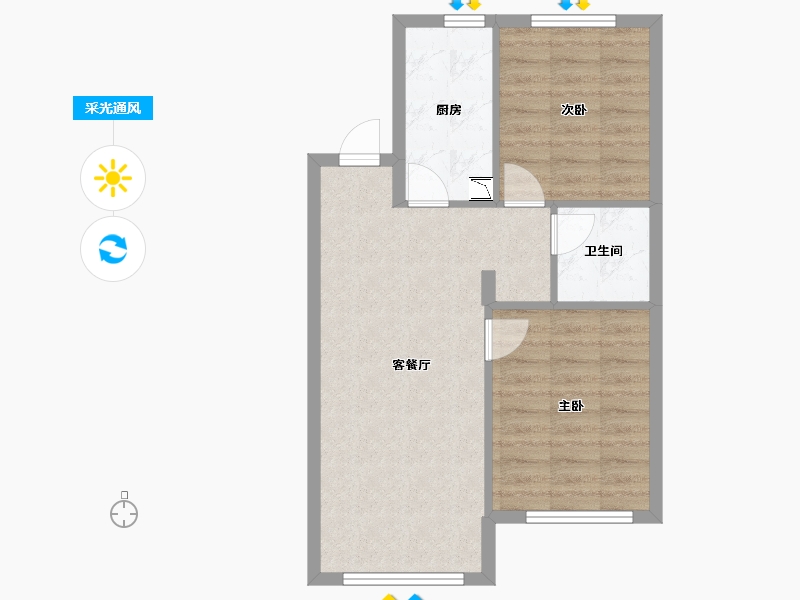 河北省-保定市-列车新城-57.10-户型库-采光通风