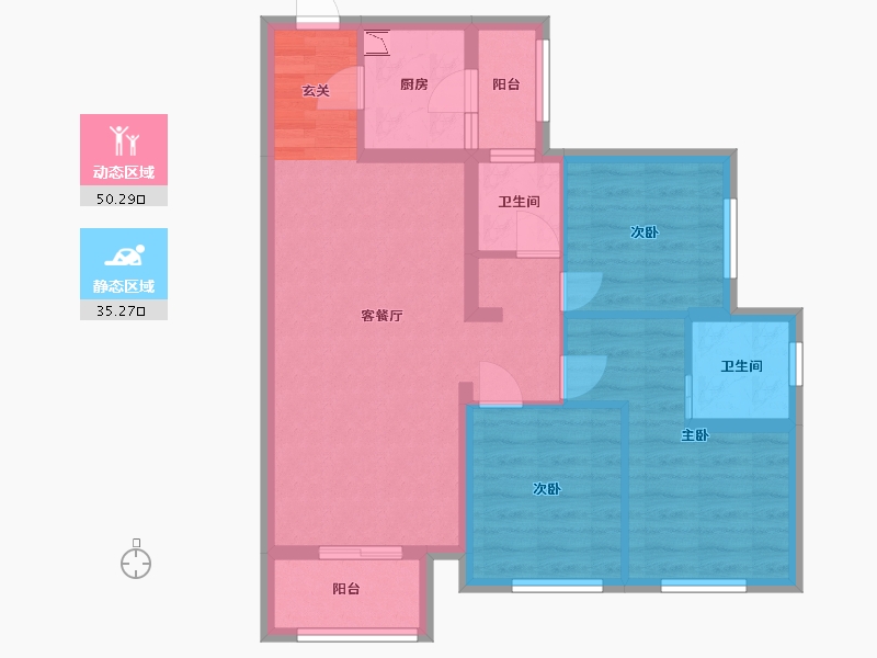 四川省-南充市-中南原山-75.40-户型库-动静分区