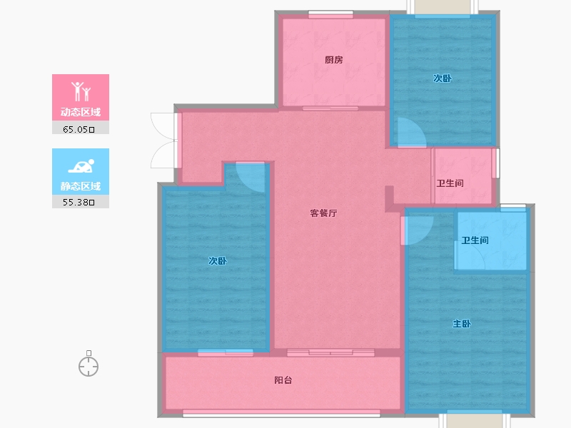 江苏省-泰州市-久源尚郡-108.86-户型库-动静分区