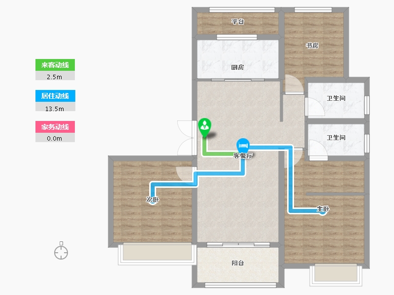 河南省-洛阳市-腾飞花园-103.00-户型库-动静线