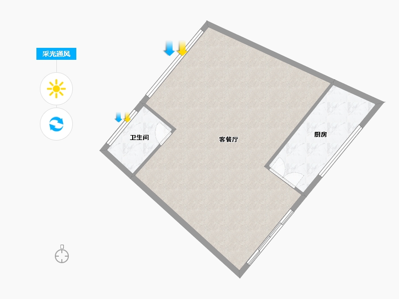 重庆-重庆市-新建-74.86-户型库-采光通风