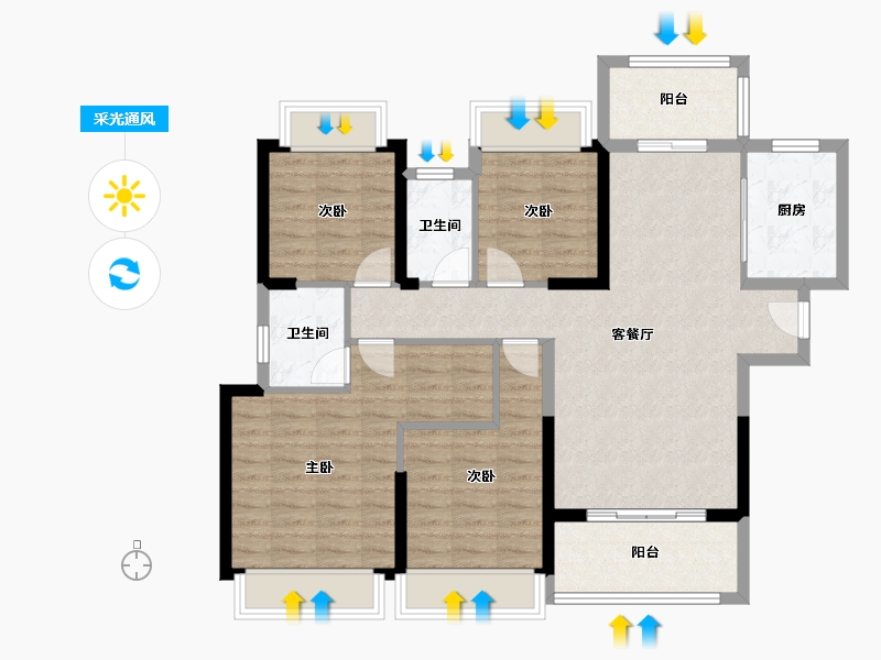 青海省-海南藏族自治州-合隆・中央公园-101.15-户型库-采光通风