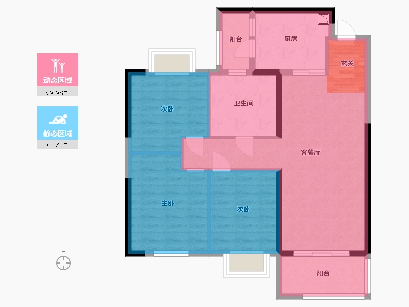 福建省-三明市-恒大御龙天峰-83.00-户型库-动静分区