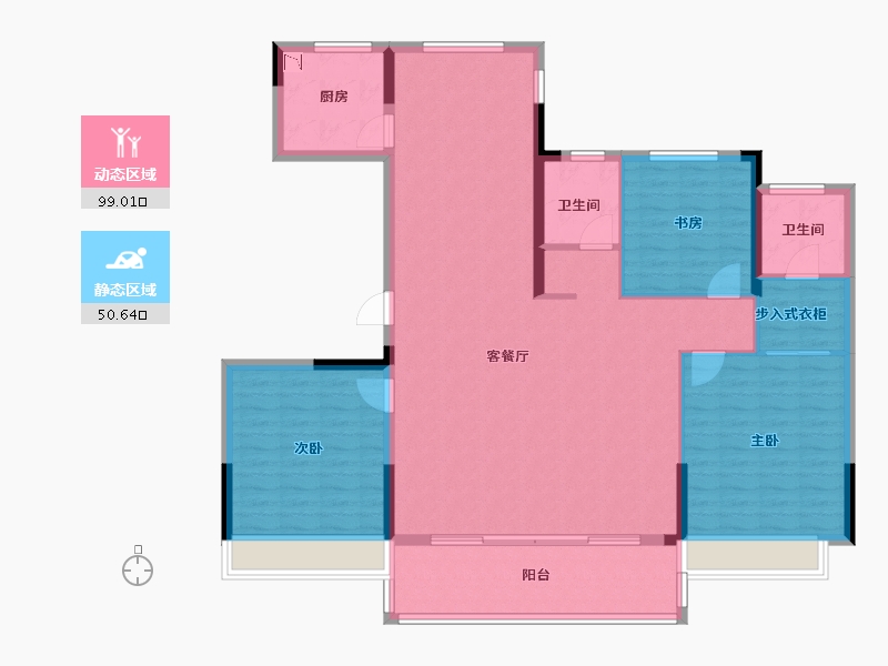 安徽省-芜湖市-翡丽世家-137.00-户型库-动静分区