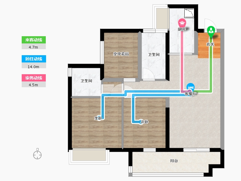 广东省-江门市-保利�h府-75.03-户型库-动静线