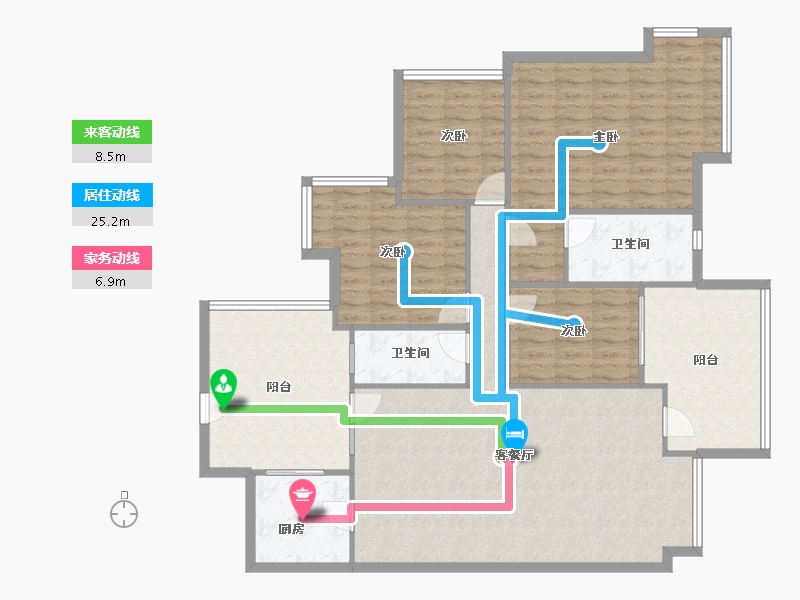 四川省-成都市-保利198蔷薇郡-138.53-户型库-动静线