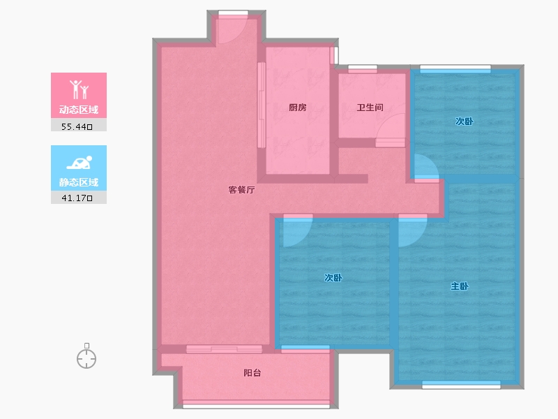 江苏省-常州市-保利紫荆公馆-85.00-户型库-动静分区