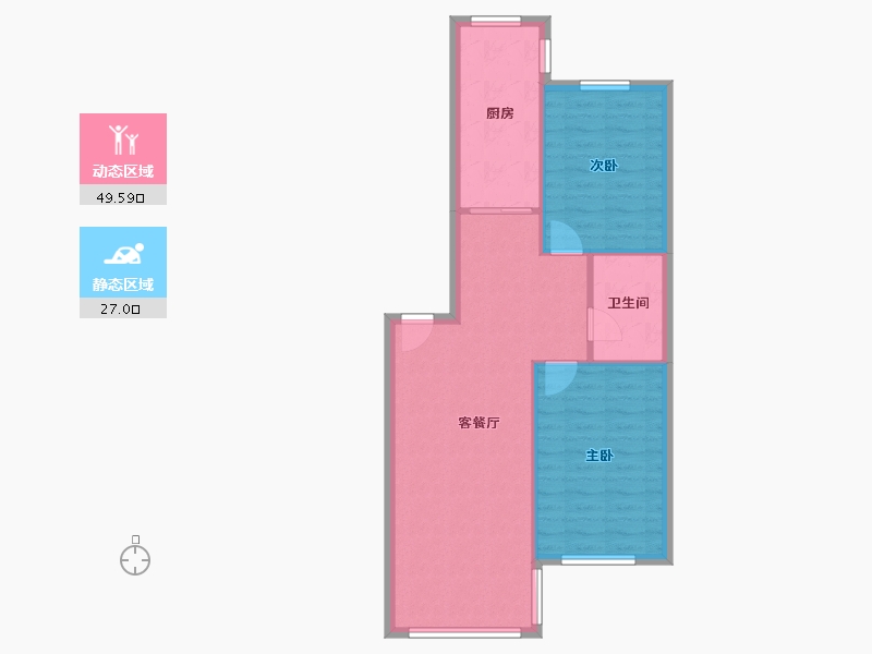 黑龙江省-哈尔滨市-高鑫首府-69.97-户型库-动静分区