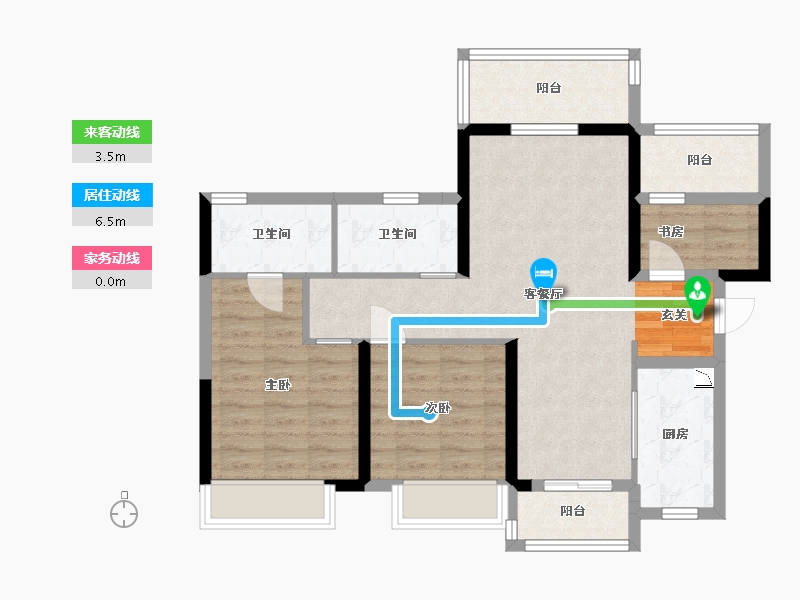 广东省-湛江市-奥园悦时代・熙园-81.42-户型库-动静线