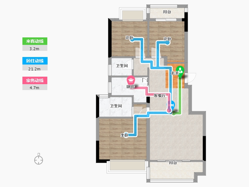 江西省-南昌市-正荣中奥悦玺台-77.69-户型库-动静线