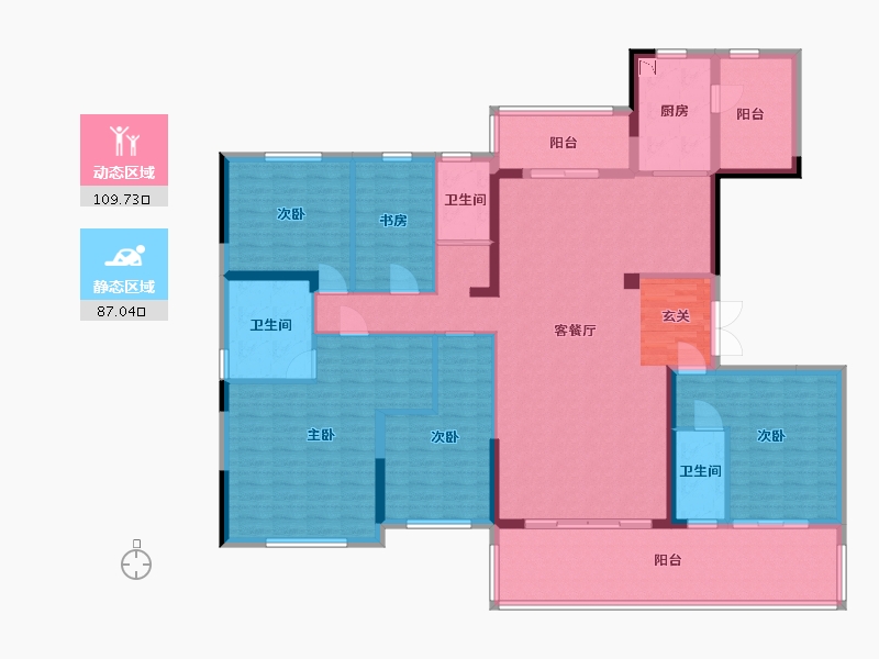 广东省-湛江市-碧桂园公园首府-178.59-户型库-动静分区