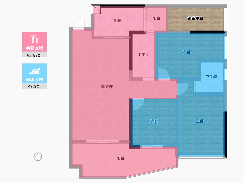 四川省-绵阳市-明御西城-104.00-户型库-动静分区