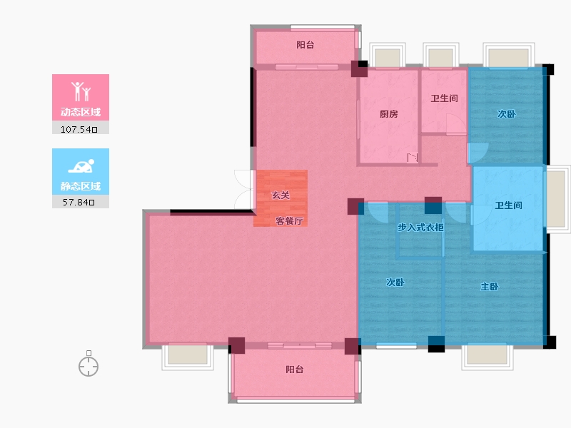 湖北省-武汉市-博译上坤・云�o-151.59-户型库-动静分区