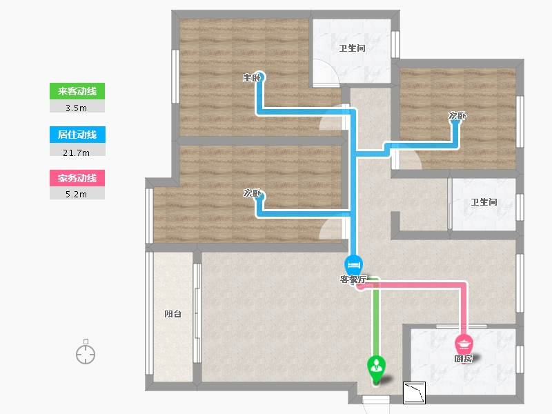 河南省-洛阳市-福泉林溪公馆-99.37-户型库-动静线