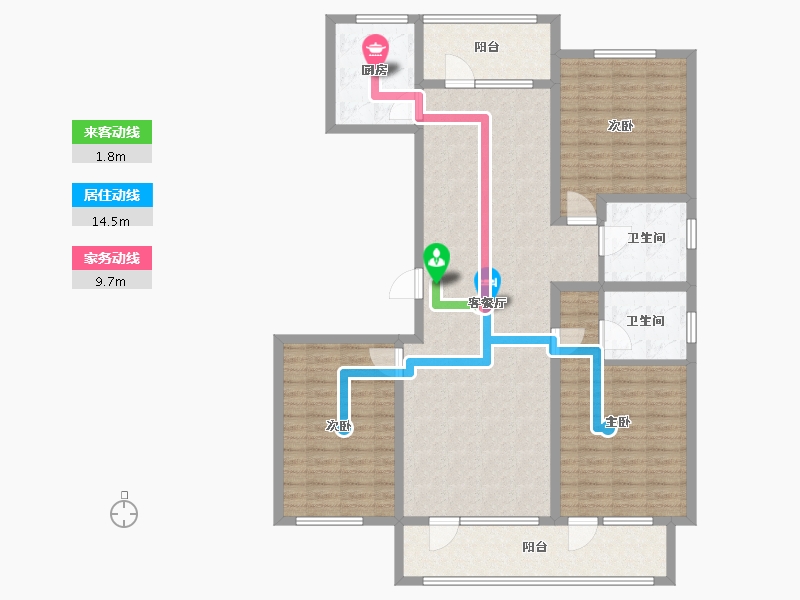 山东省-青岛市-天一仁和之城-135.00-户型库-动静线