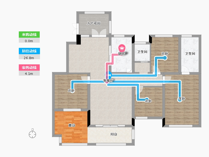 湖南省-长沙市-长房宁都公馆-125.33-户型库-动静线