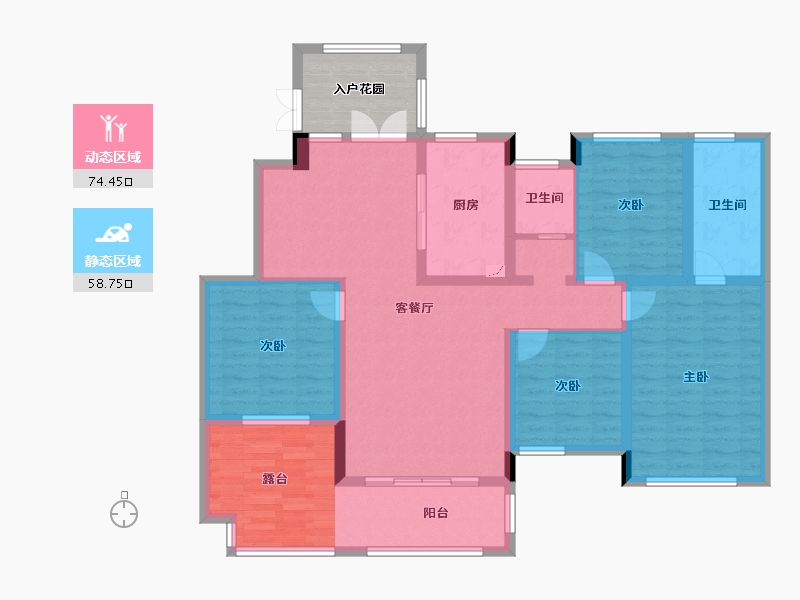 湖南省-长沙市-长房宁都公馆-125.33-户型库-动静分区