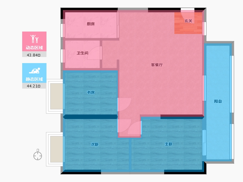 广西壮族自治区-钦州市-海慧春天国际社区-79.28-户型库-动静分区