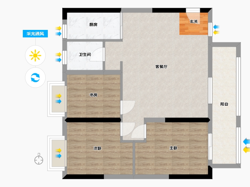 广西壮族自治区-钦州市-海慧春天国际社区-79.28-户型库-采光通风