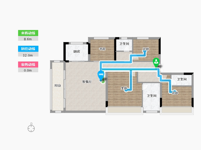 浙江省-温州市-华鸿大家御湖上品-128.80-户型库-动静线