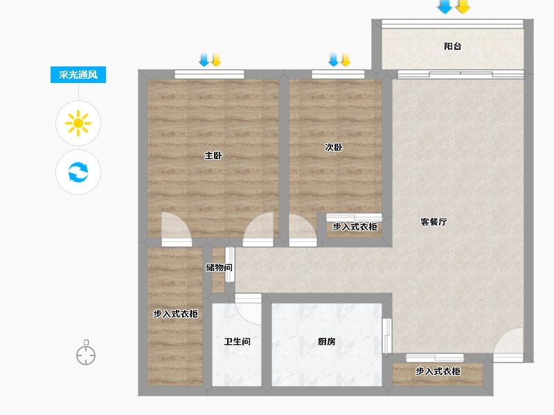 Florida-Broward-Seawind Lakes II-74.60-户型库-采光通风