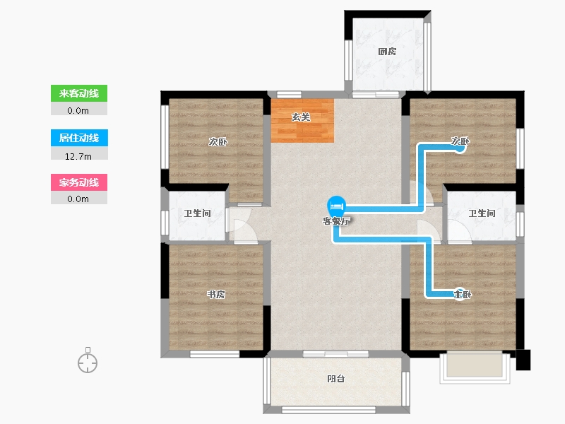 广西壮族自治区-钦州市-浦北晨华城市广场-99.77-户型库-动静线