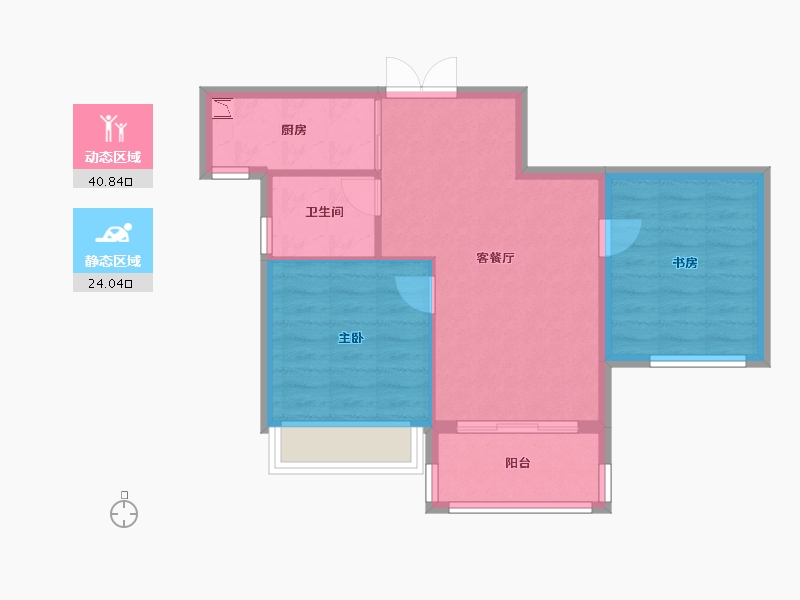 浙江省-温州市-华侨城欢乐天地-58.40-户型库-动静分区