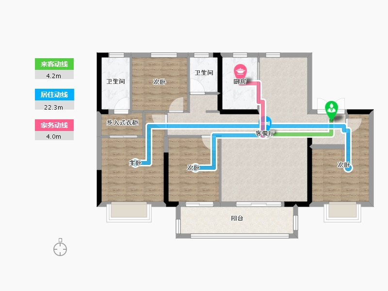 湖北省-宜昌市-金色华府-107.60-户型库-动静线