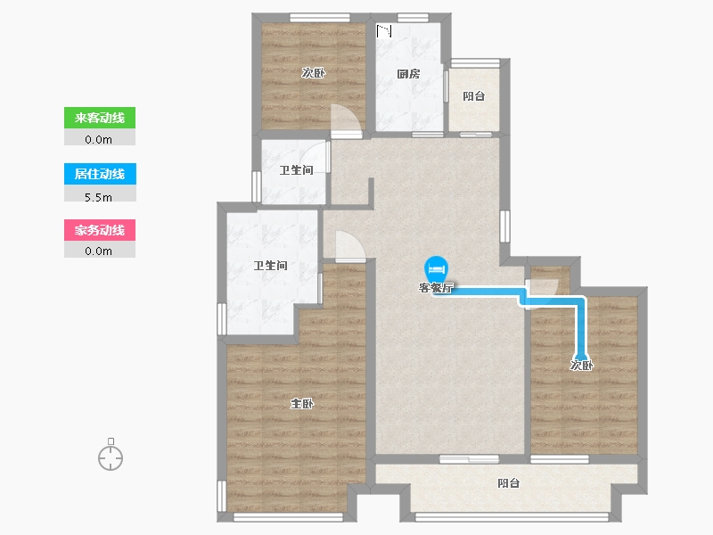 陕西省-西安市-陕建・荣华臻萃府-96.80-户型库-动静线