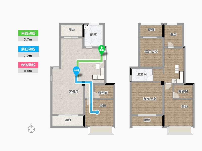 湖南省-长沙市-浏阳碧桂园云顶-160.39-户型库-动静线