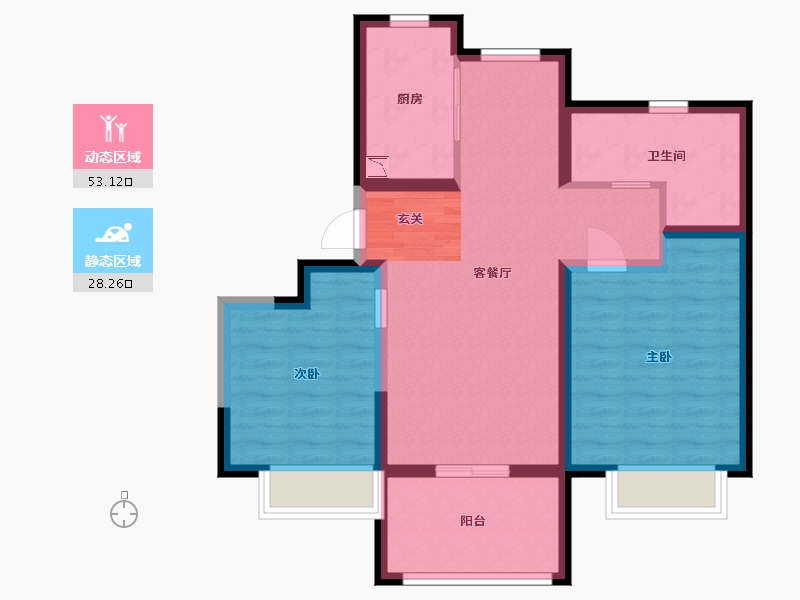 山东省-青岛市-海信文墨里-72.01-户型库-动静分区