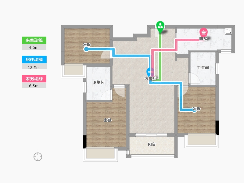 湖南省-湘潭市-湘江富力城-82.04-户型库-动静线