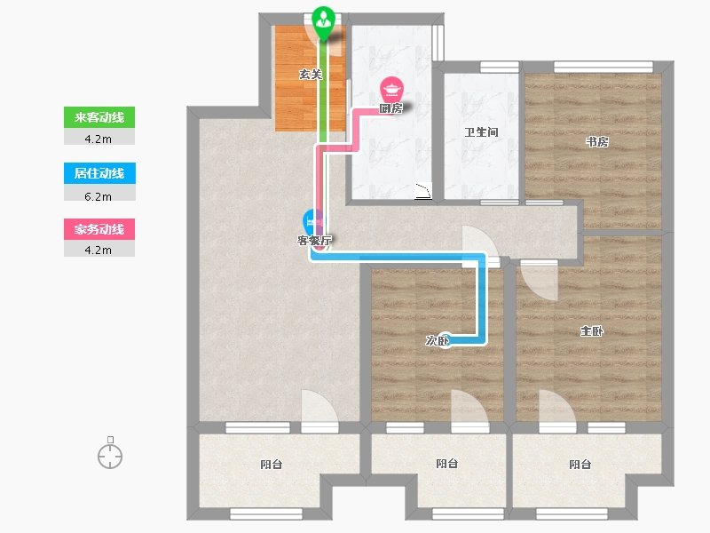 山东省-青岛市-融创中心-81.31-户型库-动静线