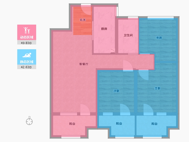 山东省-青岛市-融创中心-81.31-户型库-动静分区