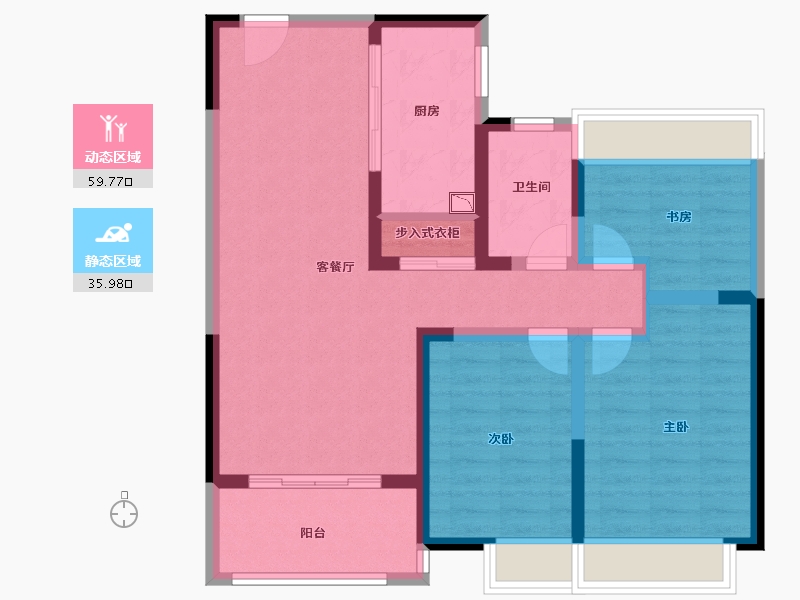 安徽省-铜陵市-东方蓝海-85.00-户型库-动静分区