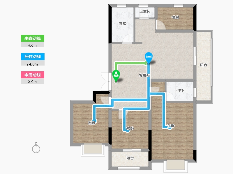 湖北省-荆州市-楚都御苑-101.04-户型库-动静线