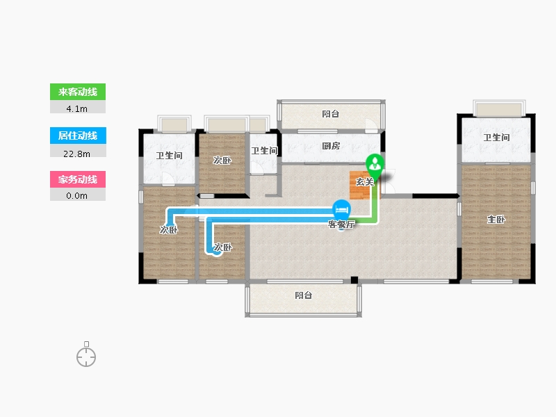 江苏省-南通市-春风里-204.73-户型库-动静线