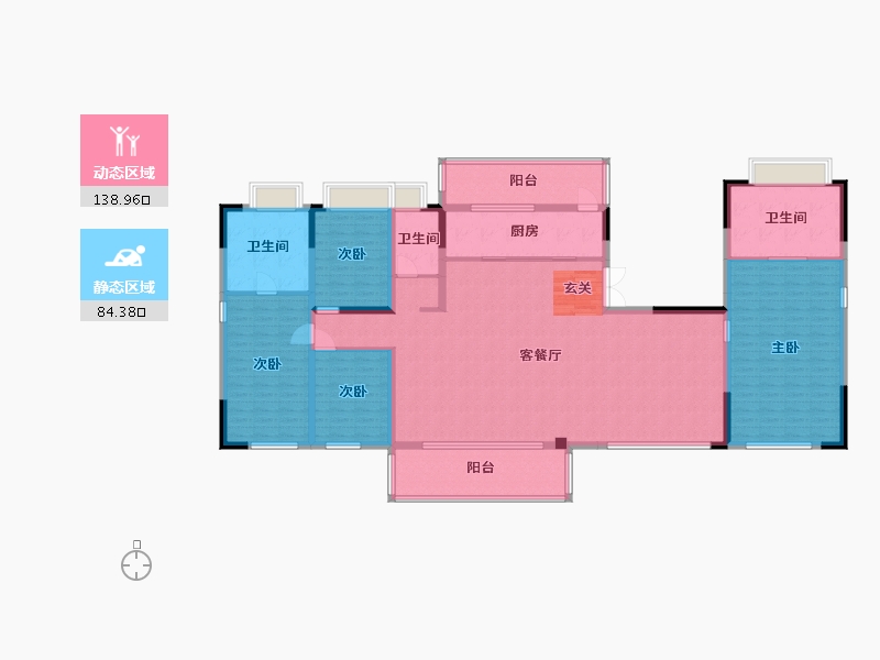 江苏省-南通市-春风里-204.73-户型库-动静分区