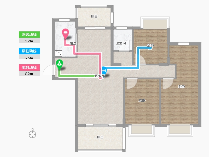 湖北省-宜昌市-梅岭馨语-98.00-户型库-动静线