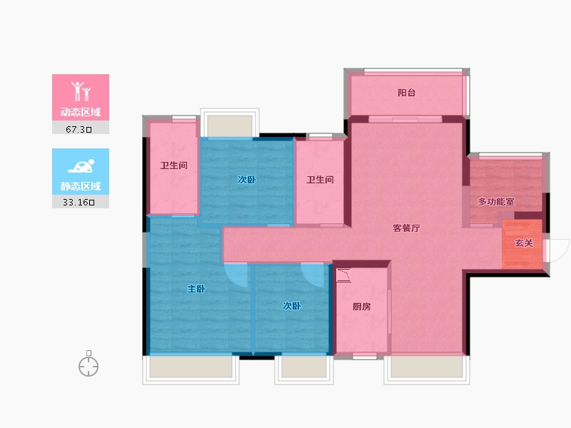 广东省-佛山市-保利�h府-89.54-户型库-动静分区