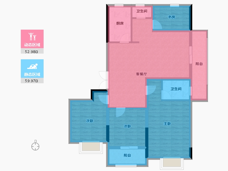 湖北省-荆州市-楚都御苑-101.04-户型库-动静分区