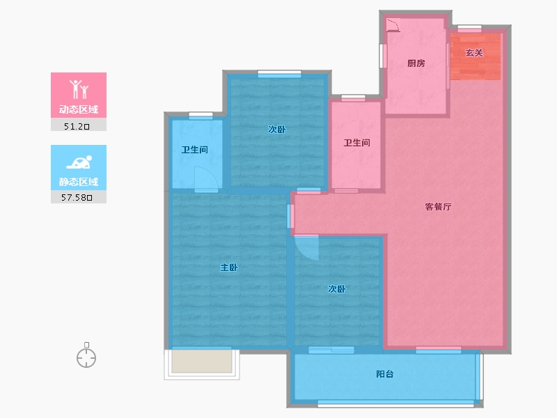 山西省-太原市-中海国际社区-97.60-户型库-动静分区