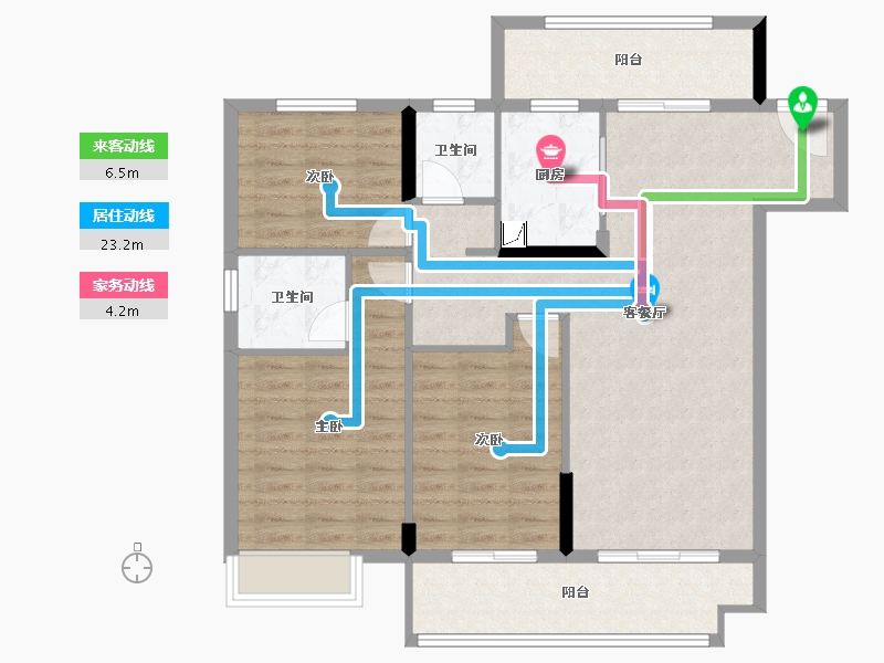 湖南省-长沙市-澳海文澜府-97.26-户型库-动静线