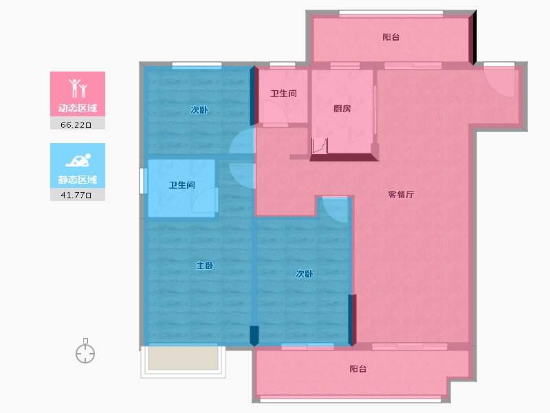 湖南省-长沙市-澳海文澜府-97.26-户型库-动静分区