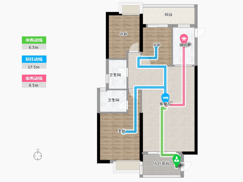 广东省-汕头市-南洋珠池路项目-95.22-户型库-动静线