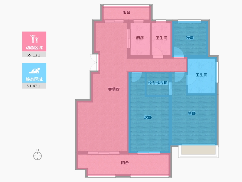 安徽省-芜湖市-南陵和顺新视界-103.84-户型库-动静分区